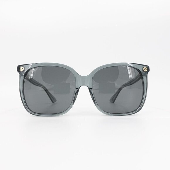 Gucci GG0022 Oversized Acetate Sunglasses Gray OS - Picture 1 of 16